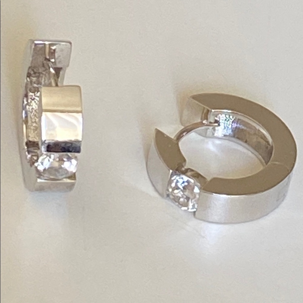 💎 Real topaz 925 silver earrings clear genuine stones - Picture 4 of 7